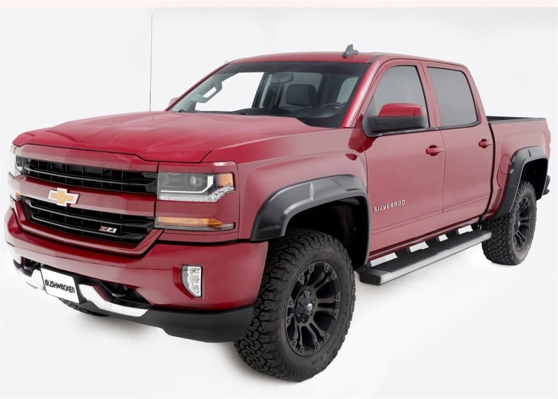 Bushwacker 2019 Chevrolet Silverado 1500 w/ 69.3in Fleetside Bed DRT Style Flares 4pc - Black - Crew Original