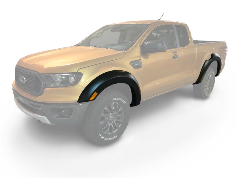 Bushwacker 2019 Ford Ranger Extended Cab Extend-A-Fender Style Flares 4pc - Black - Crew Original