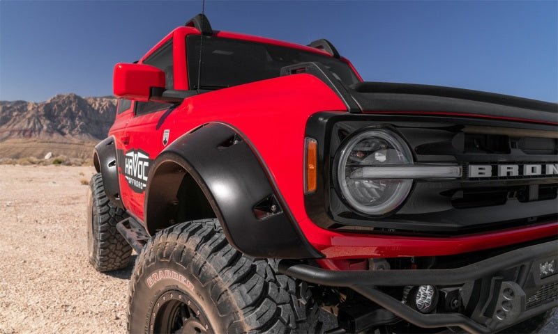 Bushwacker 2021+ Ford Bronco 4-Door Pocket Style Flares 4pc - Black - Crew Original