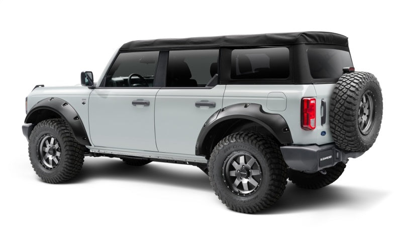 Bushwacker 2021+ Ford Bronco 4-Door Pocket Style Flares 4pc - Black - Crew Original