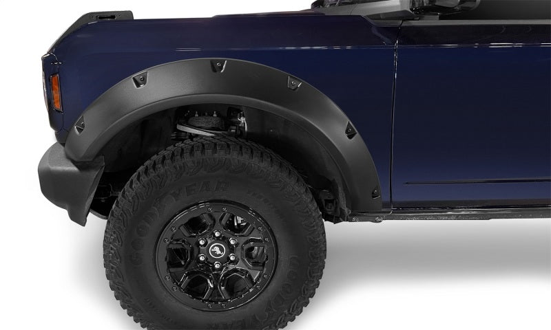 Bushwacker 2021+ Ford Bronco 4-Door Pocket Style Flares 4pc - Black - Crew Original