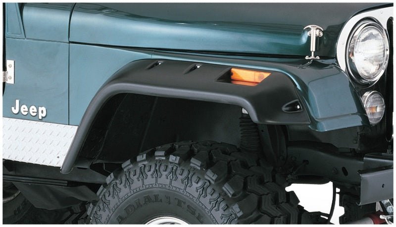 Bushwacker 59-83 Jeep CJ5 Cutout Style Flares 4pc - Black - Crew Original