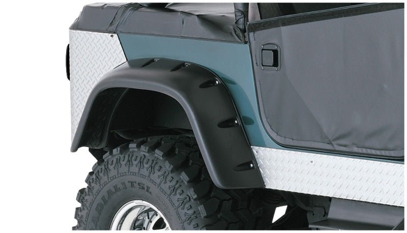 Bushwacker 59-83 Jeep CJ5 Cutout Style Flares 4pc - Black - Crew Original