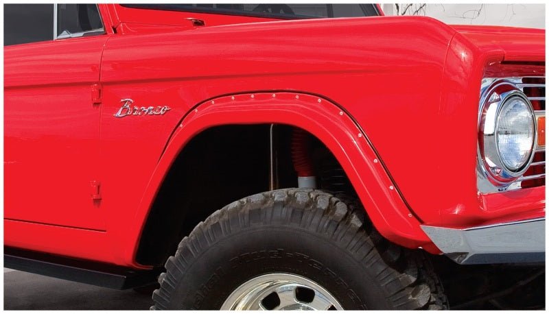 Bushwacker 66-77 Ford Bronco Cutout Style Flares 2pc - Black - Crew Original