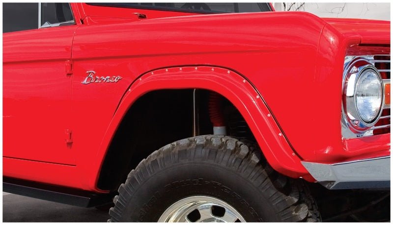 Bushwacker 66-77 Ford Bronco Cutout Style Flares 2pc - Black - Crew Original