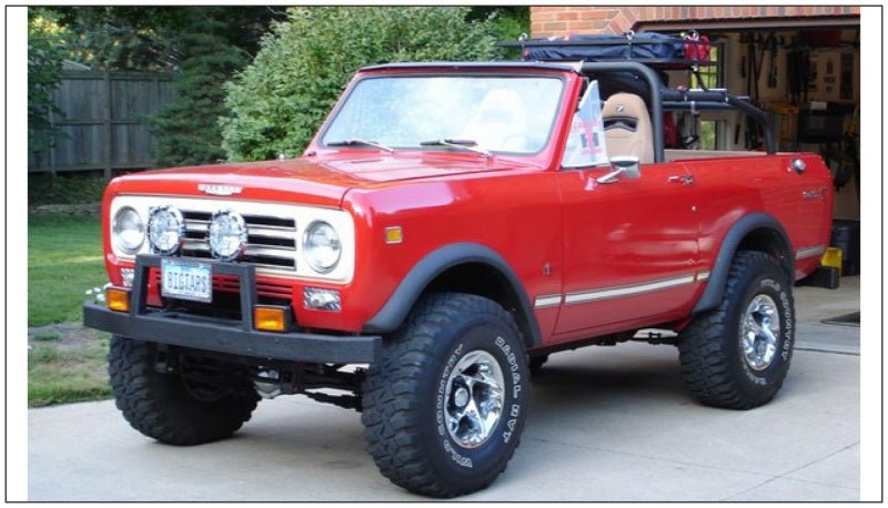 Bushwacker 72-80 International Scout II Extend-A-Fender Style Flares 2pc - Black - Crew Original