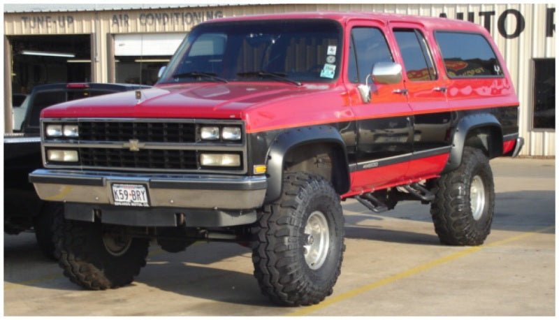 Bushwacker 81-91 Chevy Blazer Cutout Style Flares 2pc - Black - Crew Original