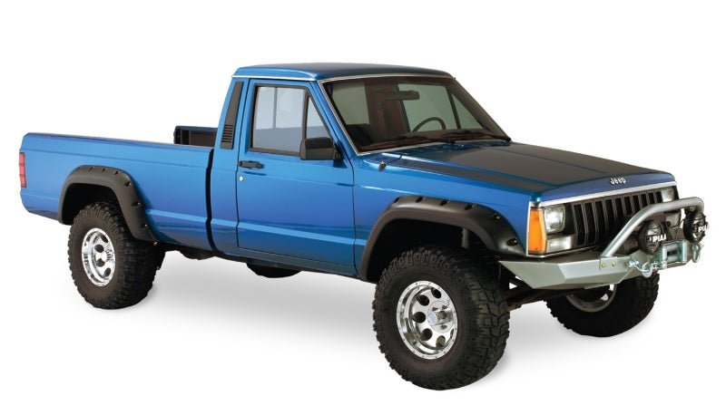 Bushwacker 84-01 Jeep Cherokee Cutout Style Flares 4pc Fits 2-Door Sport Utility Only - Black - Crew Original