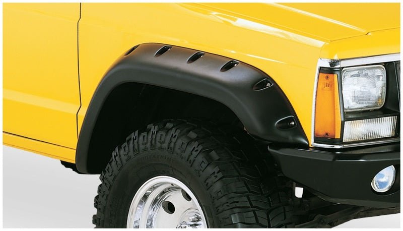 Bushwacker 84-01 Jeep Cherokee Cutout Style Flares 4pc Fits 2-Door Sport Utility Only - Black - Crew Original