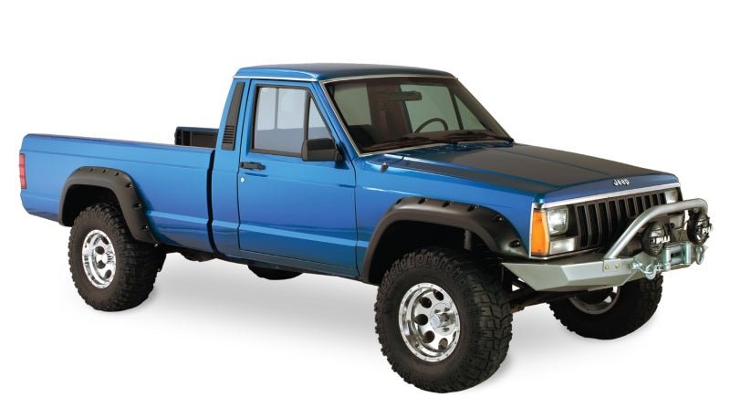 Bushwacker 84-01 Jeep Cherokee Cutout Style Flares 4pc Fits 2-Door Sport Utility Only - Black - Crew Original