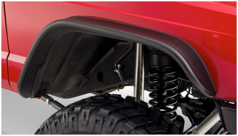 Bushwacker 84-01 Jeep Cherokee Flat Style Flares 2pc - Black - Crew Original