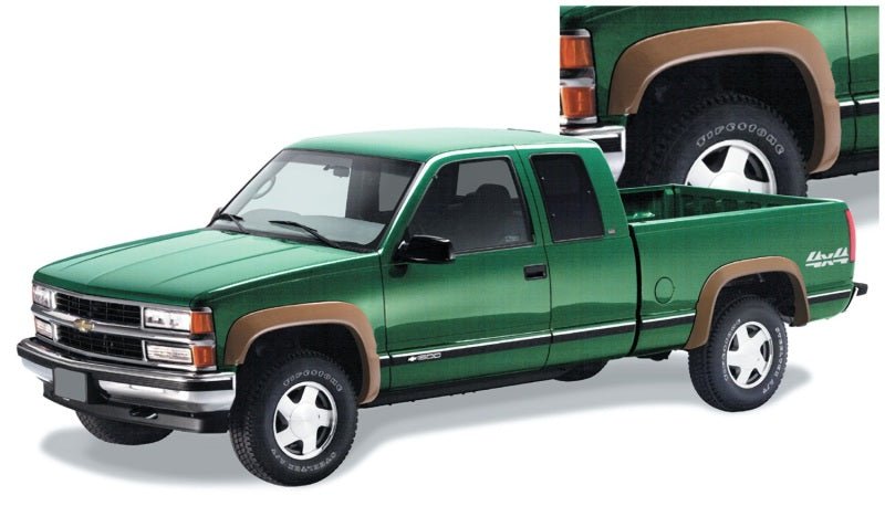 Bushwacker 88-99 Chevy C1500 Extend-A-Fender Style Flares 4pc - Black - Crew Original