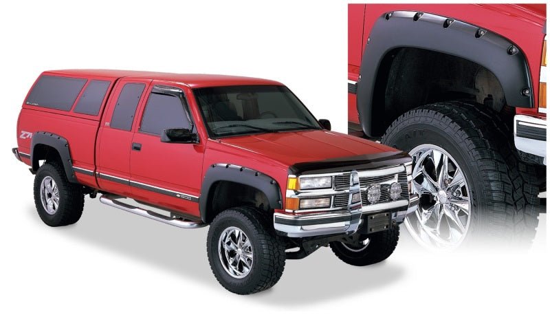 Bushwacker 88-99 Chevy C1500 Pocket Style Flares 4pc - Black - Crew Original