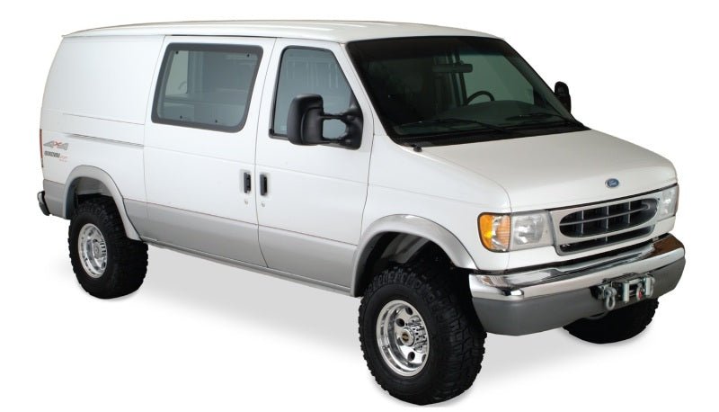 Bushwacker 92-14 Ford E-250 Super Duty Extend-A-Fender Style Flares 2pc - Black - Crew Original