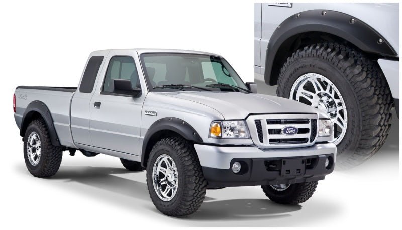 Bushwacker 93-11 Ford Ranger Styleside Pocket Style Flares 4pc 72.0/84.0in Bed - Black - Crew Original