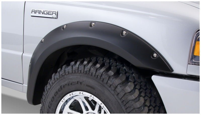 Bushwacker 93-11 Ford Ranger Styleside Pocket Style Flares 4pc 72.0/84.0in Bed - Black - Crew Original