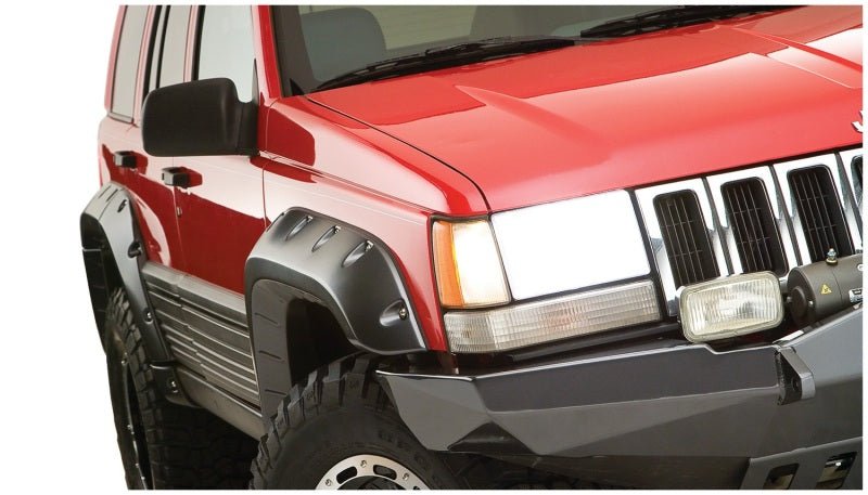 Bushwacker 93-98 Jeep Grand Cherokee Cutout Style Flares 4pc - Black - Crew Original