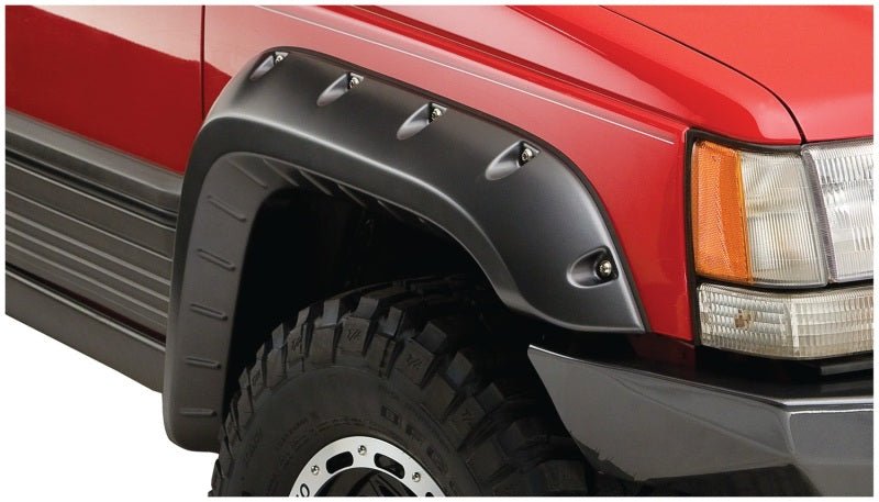 Bushwacker 93-98 Jeep Grand Cherokee Cutout Style Flares 4pc - Black - Crew Original