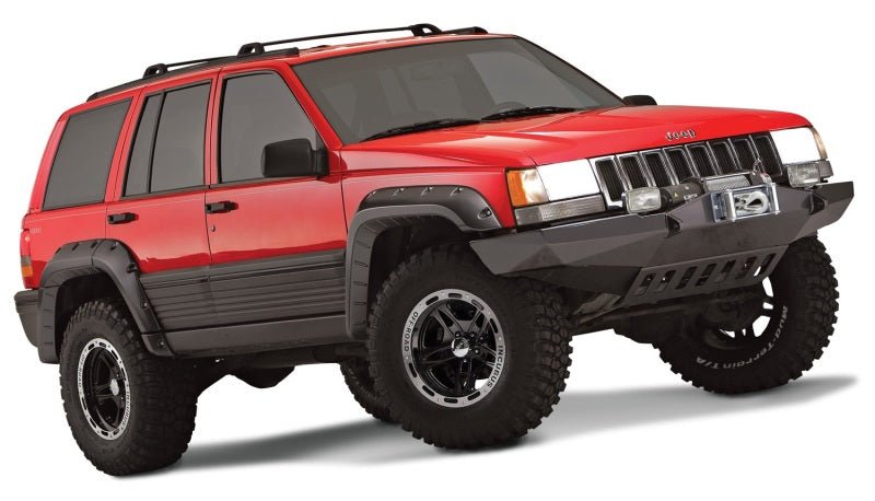 Bushwacker 93-98 Jeep Grand Cherokee Cutout Style Flares 4pc - Black - Crew Original