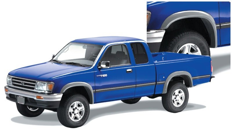 Bushwacker 93-98 Toyota T100 Fleetside Extend-A-Fender Style Flares 4pc - Black - Crew Original