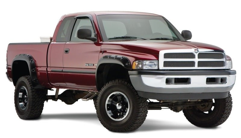 Bushwacker 94-01 Dodge Ram 1500 Fleetside Pocket Style Flares 4pc 78.0/96.0in Bed - Black - Crew Original