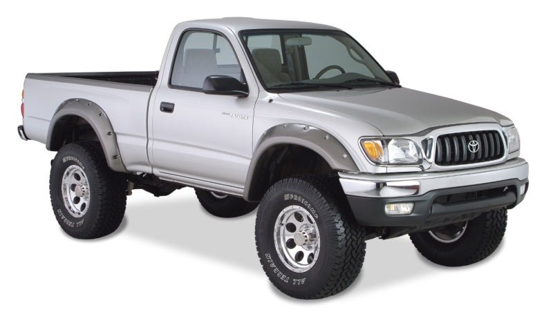 Bushwacker 95-04 Toyota Tacoma Fleetside Cutout Style Flares 4pc 74.5in Bed w/ 4WD Only - Black - Crew Original