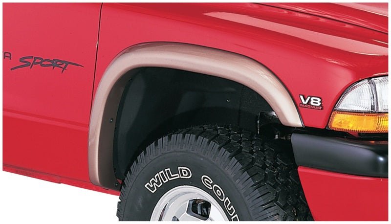 Bushwacker 97-04 Dodge Dakota Fleetside Extend-A-Fender Style Flares 4pc - Black - Crew Original