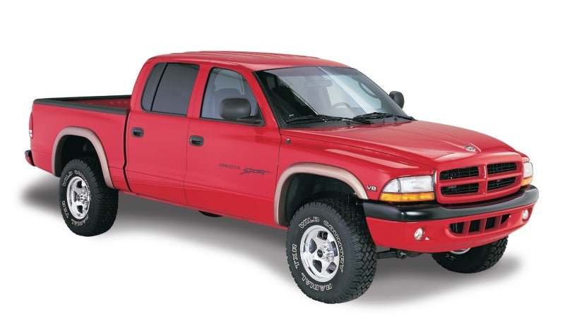 Bushwacker 97-04 Dodge Dakota Fleetside Extend-A-Fender Style Flares 4pc - Black - Crew Original