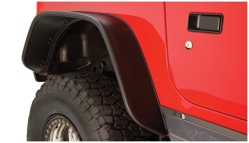 Bushwacker 97-06 Jeep TJ Flat Style Flares 2pc - Black - Crew Original