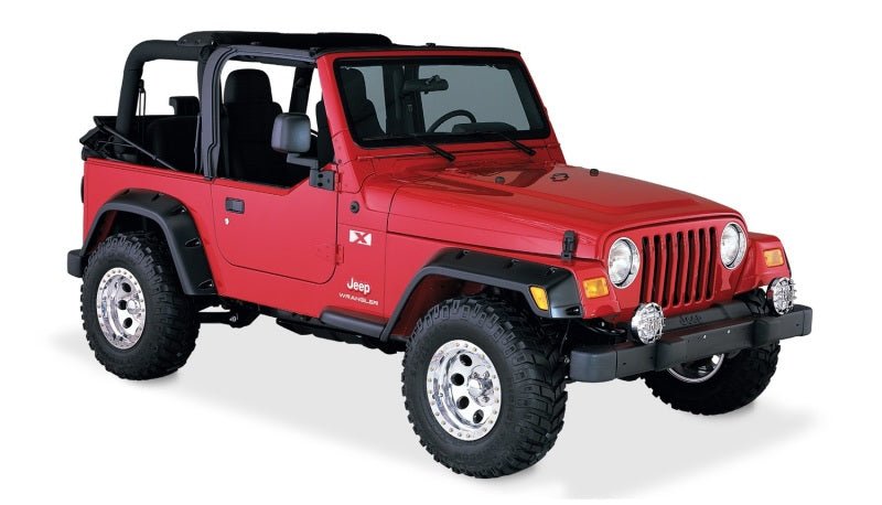 Bushwacker 97-06 Jeep TJ Pocket Style Flares 4pc - Black - Crew Original