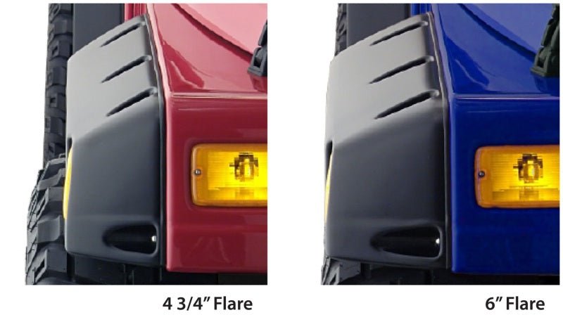 Bushwacker 97-06 Jeep TJ Pocket Style Flares 4pc - Black - Crew Original