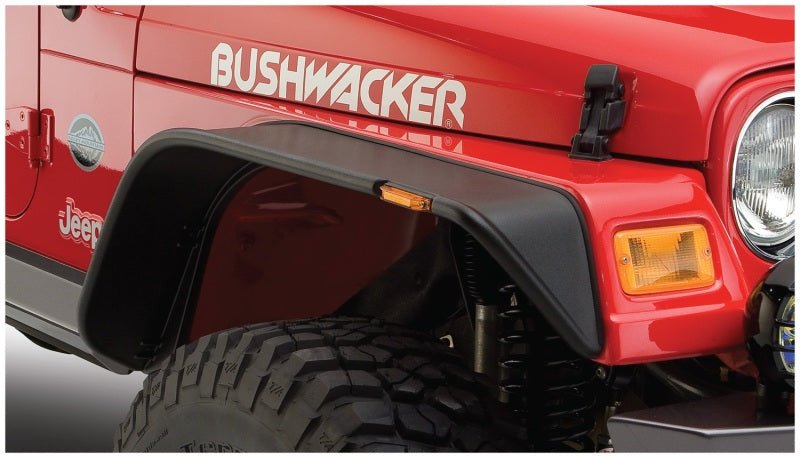 Bushwacker 97-06 Jeep Wrangler Flat Style Flares 4pc - Black - Crew Original