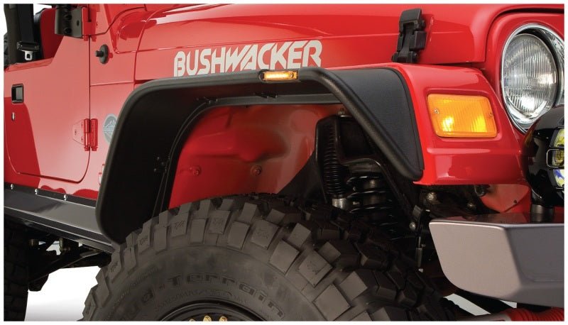 Bushwacker 97-06 Jeep Wrangler Flat Style Flares 4pc - Black - Crew Original