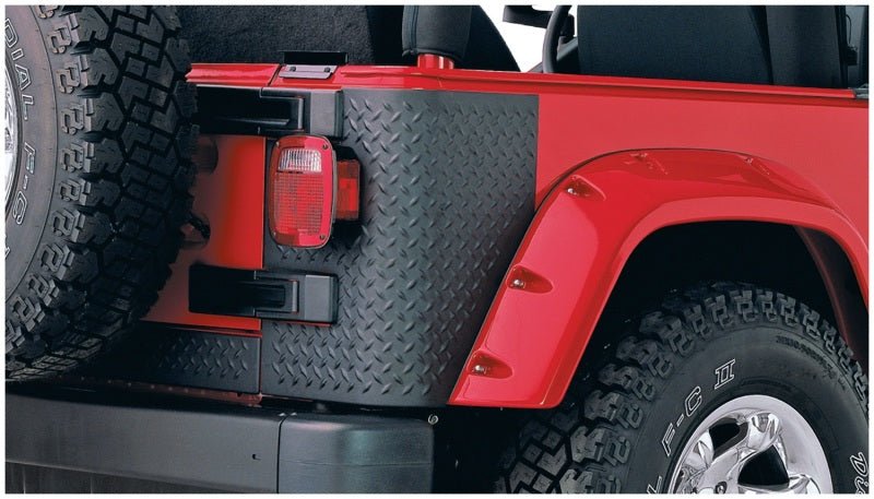 Bushwacker 97-06 Jeep Wrangler Trail Armor Rear Corners - Black - Crew Original