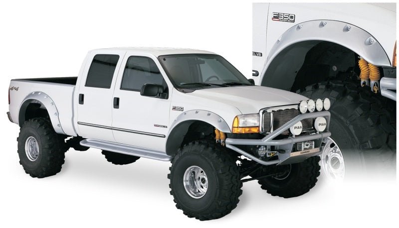Bushwacker 99-07 Ford F-250 Super Duty Cutout Style Flares 2pc - Black - Crew Original