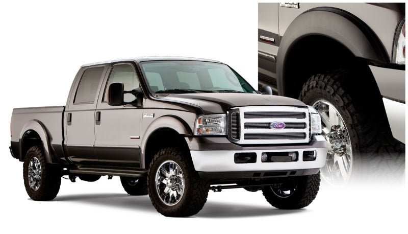 Bushwacker 99-07 Ford F-250 Super Duty Styleside Extend-A-Fender Style Flares 4pc - Black - Crew Original