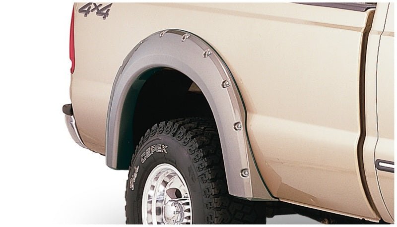 Bushwacker 99-07 Ford F-250 Super Duty Styleside Pocket Style Flares 4pc 81.0/96.0in Bed - Black - Crew Original
