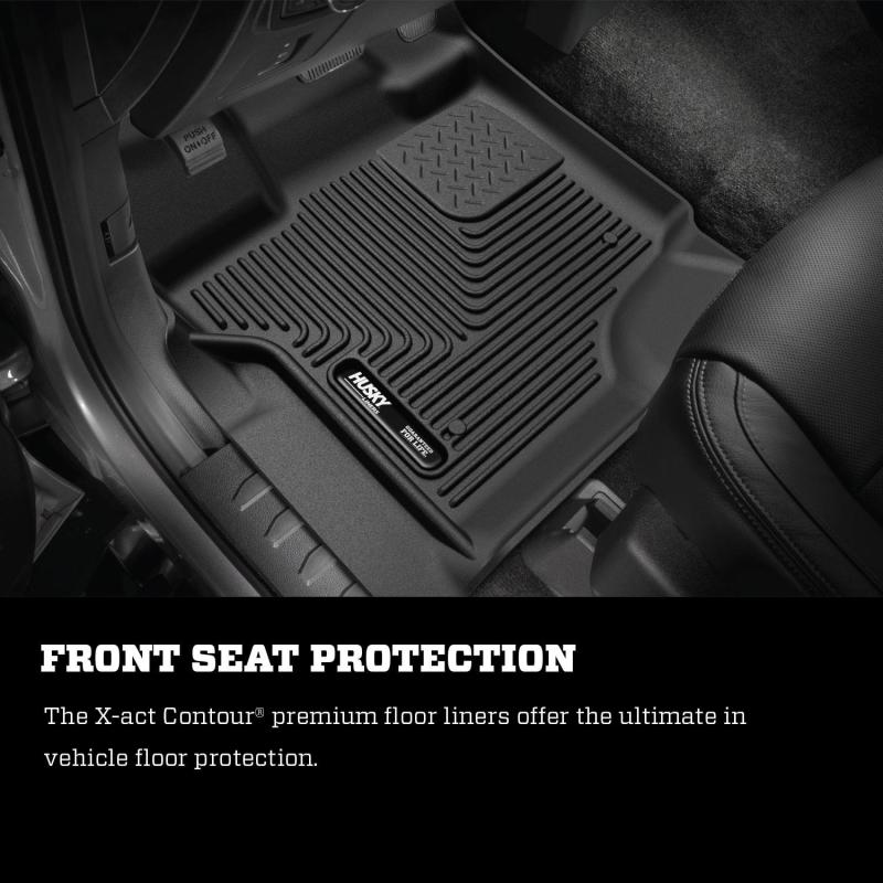 Husky Liners 15-17 Ford F-150 Super Cab X-Act Contour Black 2nd Seat Floor Liners