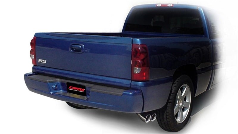 Corsa 03-06 Chevrolet Silverado Short Bed SS 6.0L V8 Polished Sport Cat-Back Exhaust - Crew Original