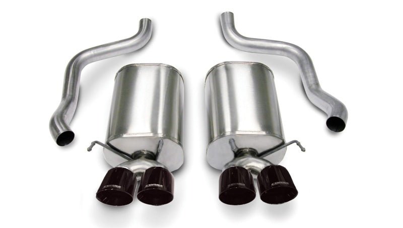 Corsa 05-08 Chevrolet Corvette C6 6.0L V8 Black Sport Axle-Back Exhaust - Crew Original