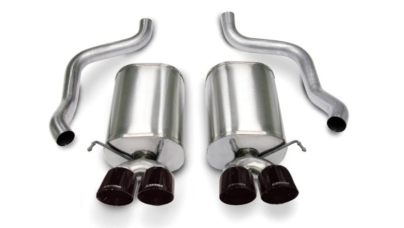 Corsa 05-08 Chevrolet Corvette C6 6.0L V8 Black Sport Axle-Back Exhaust - Crew Original