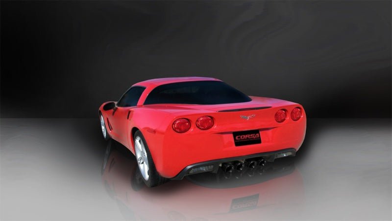 Corsa 05-08 Chevrolet Corvette C6 6.0L V8 Black Xtreme Axle-Back Exhaust - Crew Original