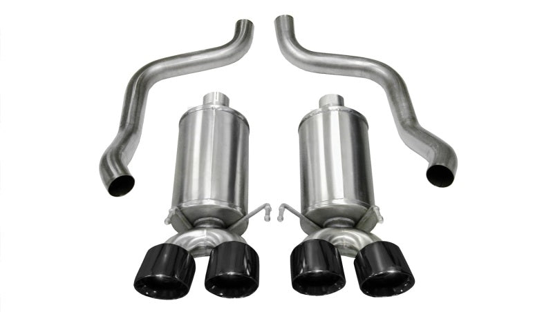 Corsa 05-08 Chevrolet Corvette C6 6.0L V8 Black Xtreme Axle-Back Exhaust - Crew Original