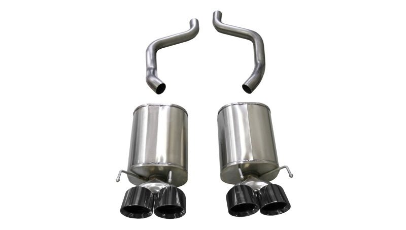 Corsa 05-08 Chevrolet Corvette (C6) 6.0L/6.2L Black Xtreme Axle-Back Exhaust w/4.5in Tips - Crew Original