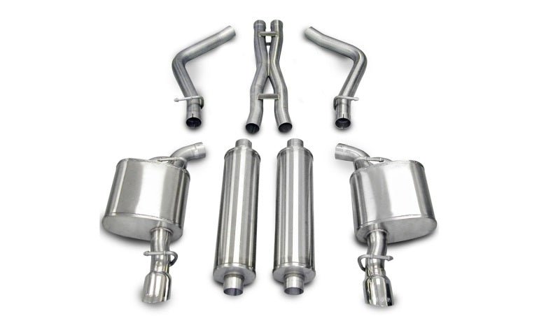 Corsa 05-10 Dodge Charger No Towing Hitch R/T 5.7L V8 Polished Xtreme Cat-Back Exhaust - Crew Original