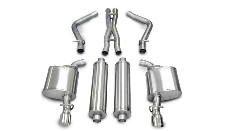 Corsa 05-10 Dodge Charger No Towing Hitch R/T 5.7L V8 Polished Xtreme Cat-Back Exhaust - Crew Original