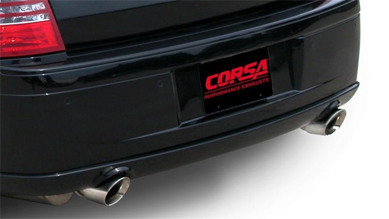 Corsa 05-10 Dodge Charger No Towing Hitch SRT-8 6.1L V8 Polished Xtreme Cat-Back Exhaust - Crew Original