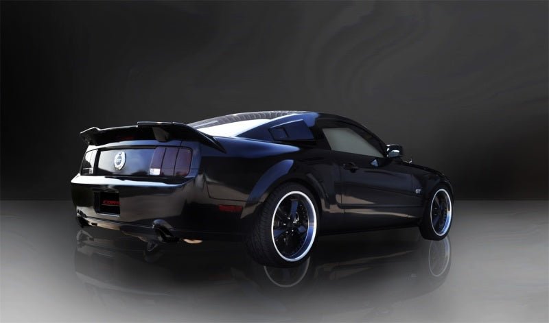 Corsa 05-10 Ford Mustang Shelby GT500 5.4L V8 Black Sport Axle-Back Exhaust - Crew Original