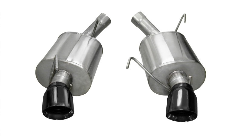 Corsa 05-10 Ford Mustang Shelby GT500 5.4L V8 Black Sport Axle-Back Exhaust - Crew Original