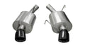 Corsa 05-10 Ford Mustang Shelby GT500 5.4L V8 Black Sport Axle-Back Exhaust - Crew Original